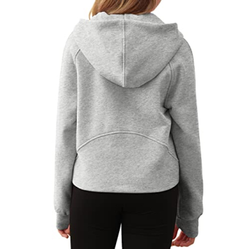 Stylish Doshoop Girls Fleece Zip Up Hoodie for Active Wear