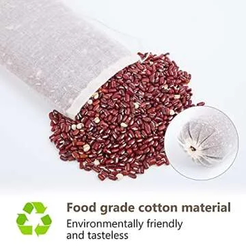 Chielor 50Pcs Cotton Muslin Bags-3.94 x 3.15 Inches Eco-friendly Drawstring Bags for Reusable Sachet, Crafts, Teas, Spices, Soaps, Jewellery, Crafts, Parties, Decor & Favour Gifts for Home Supplies