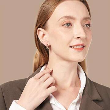 KLKE 14K Gold Hoop Earrings for Sensitive Ears