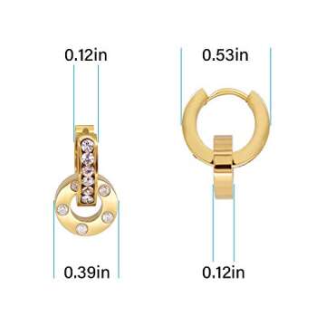 KLKE 14K Gold Hoop Earrings for Sensitive Ears