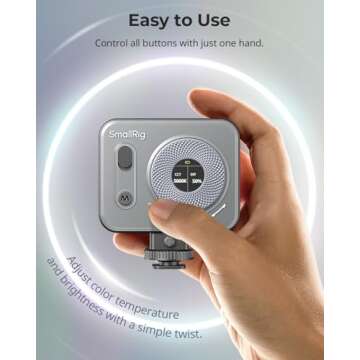 SMALLRIG Vibe P96 Pro Led Video Light, Portable Camera Light for Photography, Cold Shoe Light, CRI95...