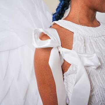 UNDERWRAPS Large Costume Angel Wings - Adult Huge Angel Wings Halloween Costume, 5 Feet Long Photoshoot Prop Wings for Men & Women, (Full Length Wings, White) (30678 OS)