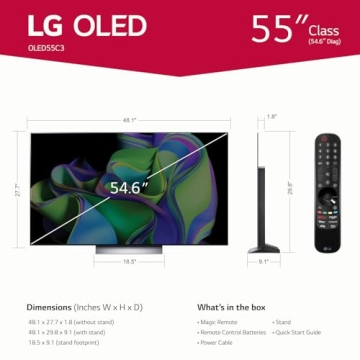 LG C3 55-Inch OLED evo 4K Smart TV Gaming Cinema
