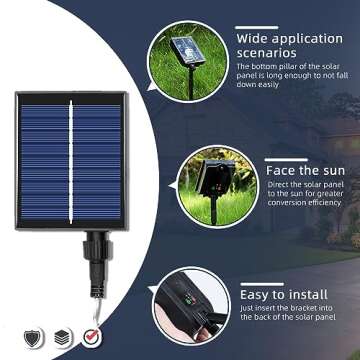 PURPLE LEAF Outdoor Solar String Lights 48 Ft LED