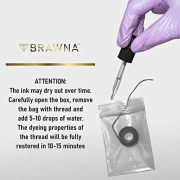 BRAWNA 30M Pre-Inked Brow Mapping String for Flawless Eyebrows