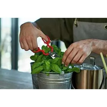 Zwilling Kitchen Shears, Multi-Purpose, Bottle Opener, Jar Lid Lifter, Dishwasher Safe, Heavy Duty, Forged Stainless Steel Blades, Red 7.9-inch