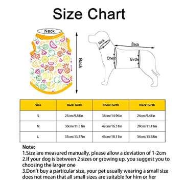 Dxhycc 5 Pieces Dog Shirts Pet Printed Puppy Clothes Soft Dog Sweatshirt Pullover Dog T Shirts Summe...