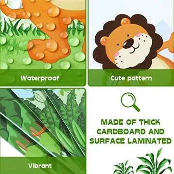 Marspark Jungle Theme Popcorn Boxes - 24 Safari Party Supplies