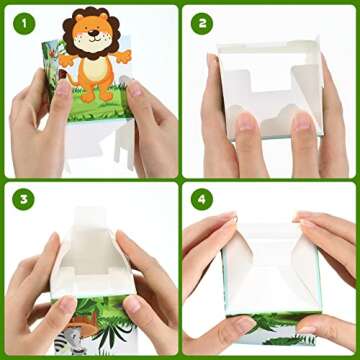 Marspark Jungle Theme Popcorn Boxes - 24 Safari Party Supplies