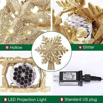 DG-Direct Lighted Christmas Tree Topper with Projector