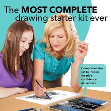 Castle Art Supplies 26 Piece Drawing and Sketching Art Set: Perfect for Beginners, Kids or Any Aspir...