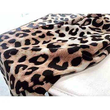 Foyinbet Leopard Print Hair Scarfs Cheetah Bandana Animal Neck Neckerchief for Women 23.6INCH