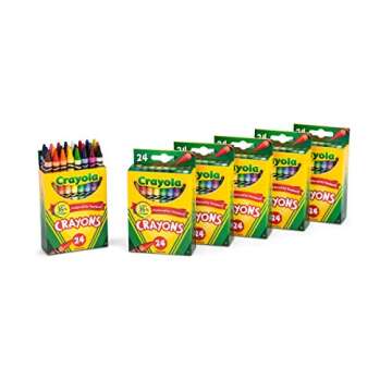 Crayola Crayons, Bulk School Supplies For Kids, 24 Count Crayon Box (Pack Of 6), Assorted Colors
