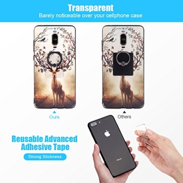 Phone Ring Holder with 360 Rotation and Transparent Design