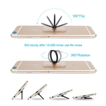 Phone Ring Holder with 360 Rotation and Transparent Design