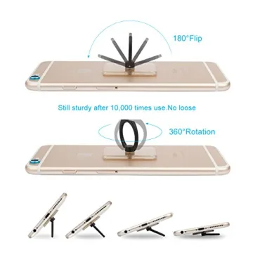 Phone Ring Holder with 360 Rotation and Transparent Design
