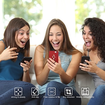 Phone Ring Holder with 360 Rotation and Transparent Design