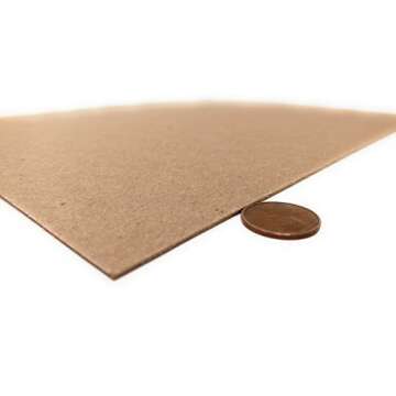 8.5 x 11 Inches 50 Point Kraft Heavy Duty Chipboard Sheets - 20 Per Pack