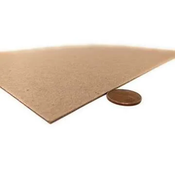 8.5 x 11 Inches 50 Point Kraft Heavy Duty Chipboard Sheets - 20 Per Pack