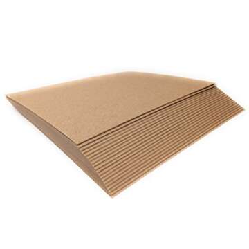 8.5 x 11 Inches 50 Point Kraft Heavy Duty Chipboard Sheets - 20 Per Pack