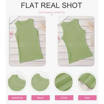 Dokotoo Womens Ladies Athletic Plus Size Basic Ribbed Thick Strap Low Cut Solid Color Tight Slimming Fitted Sleeveless Shirts Sports Workout Long Tank Tops for Women Activewear Tops Green 2XL