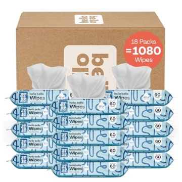 Hello Bello Extra Gentle Unscented Baby Wipes - Plant Based - Made with 99% Water and Aloe for Babie...