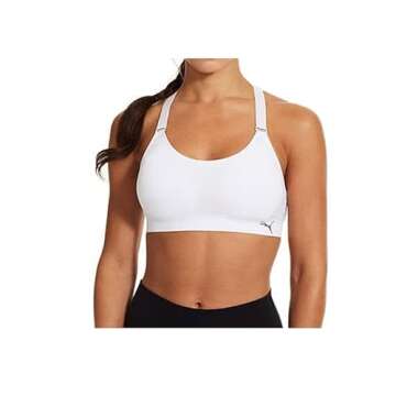 PUMA Womens Removable Cups Racerback Sports Bra 2 Pack Pink/White