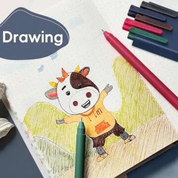 MIXVOVA Colored Pens, 5Pcs Gel Pens 0.5mm Colored Ink Pens Fine Point Smooth Writing Quick-Dry Pens for Journaling and Note Taking, Back-to-School Supplies for Kids (5 Pcs Vintage)