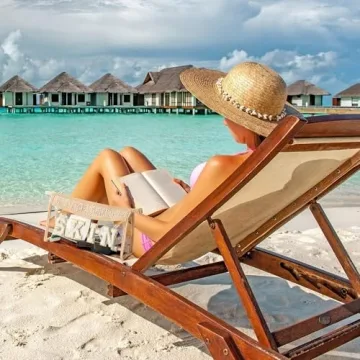 Belanttega Boho Patch Cosmetic Bag - Valentine's Day Gift SKIN Chenille Varsity Letter Toiletry Bag Beige Clear Waterproof Travel Makeup Bag PVC Zipper Clutch Daily Use Purse for Women Girls