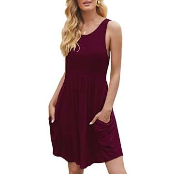 HiMONE Vacation Dresses for Women 2025 Summer Dress Women's Casual Sundresses Casual Beach Petite Su...
