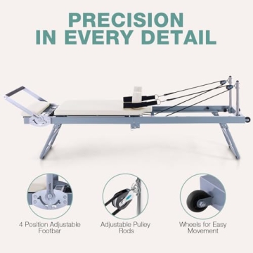 ARKANTOS Foldable Pilates Reformer for Home Gym Workouts
