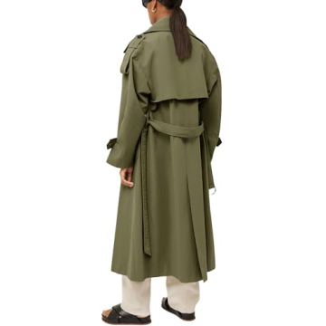 Stylish Farktop Womens Oversized Long Trench Coat