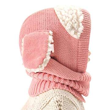 Bienvenu Toddler Earflap Hoodie Hat, Warm & Cute