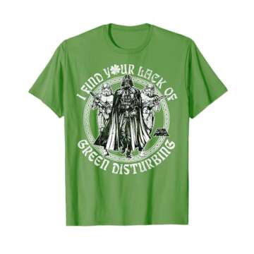 Star Wars Darth Vader Lack Green St. Patrick's Day Disney+ T-Shirt
