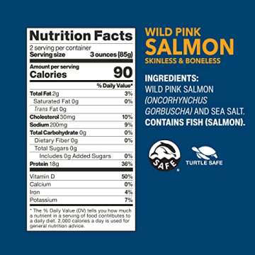 Wild Planet, Wild Pink Salmon, Canned Salmon, Sustainably Wild-Caught, Non-GMO, Kosher 6 Ounce, (Pack of 12)
