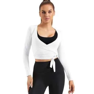 Mustcan Women's Tie Front Shrug Long Sleeve Bolero Cardigan Lightweight Cropped Twist Open Front Casual Short Shawl Tops-White