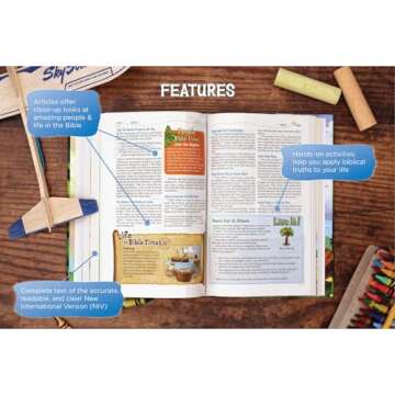 NIV Adventure Bible Leathersoft Blue Full Color for Kids