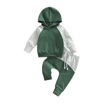 BemeyourBBs Toddler Baby Boy Fall Winter Clothes Long Sleeve Hoodie Sweatshirt with Pocket and Elast...