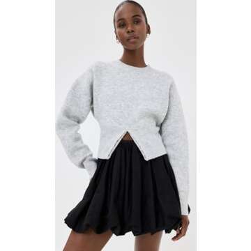 Lioness Women's Dion Knit Sweatshirt - Casual Charm in Grey