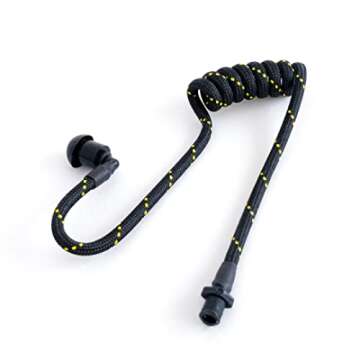 Grip Support Earpiece for Walkie Talkie Headsets - Many Styles/Comfortable/Tubeez/Surveillance/Two Way Radio (Black + Gold Fleek)