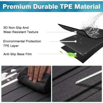 Mixsuper Cargo Liner for Toyota RAV4 All Models 2019-2025, All Weather Trunk Liner Rear Cargo Mat Anti-Slip Durable Black