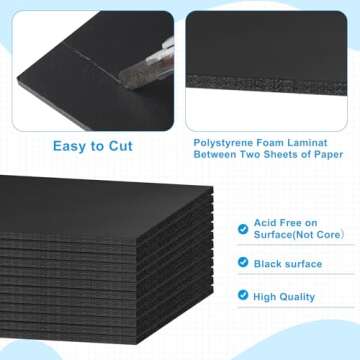 Tenceur 20 Pcs Large Foam Boards for Crafts and Presentations