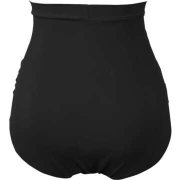 Stylish High Waisted Swim Bottom for Tummy Control