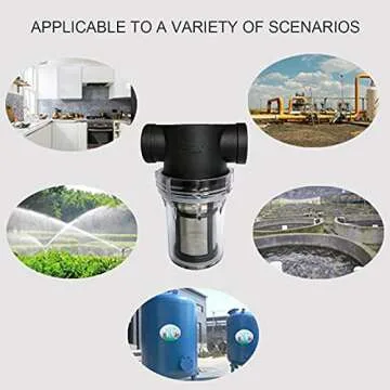 AutoRocking In-Line Strainer 3/4" Female NPT Garden Hose Filter