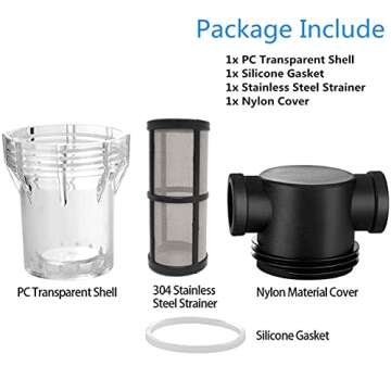 AutoRocking In-Line Strainer 3/4" Female NPT Garden Hose Filter