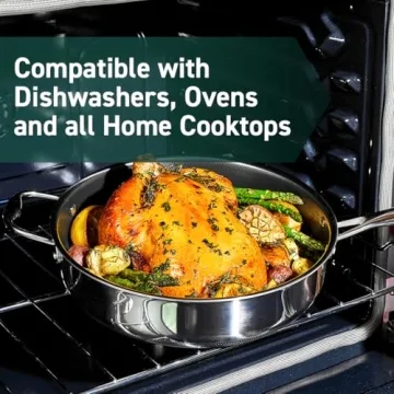HexClad 3.3 Qt Deep Sauté Pan with Lid