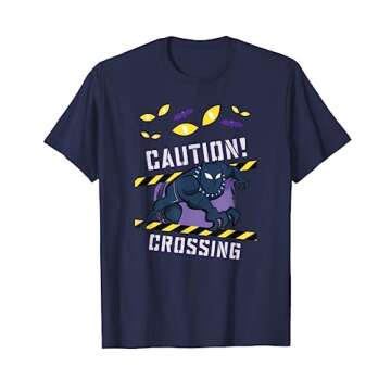 Marvel Halloween Black Panther Caution Crossing T-Shirt