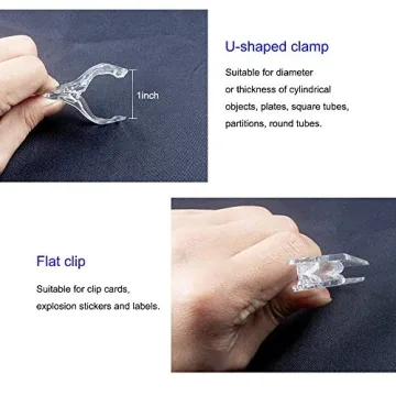 Mlici Clear Sign Clips for Retail and Events - 16 Pack