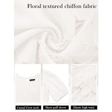 Stylish Summer Floral Dress with Puff Sleeves