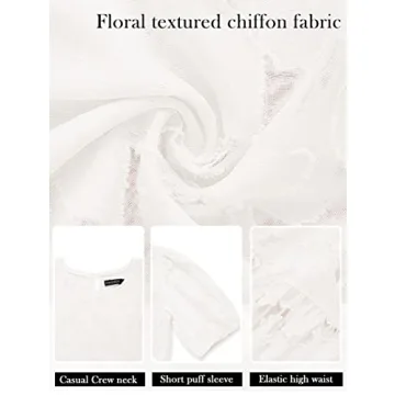 Stylish Summer Floral Dress with Puff Sleeves